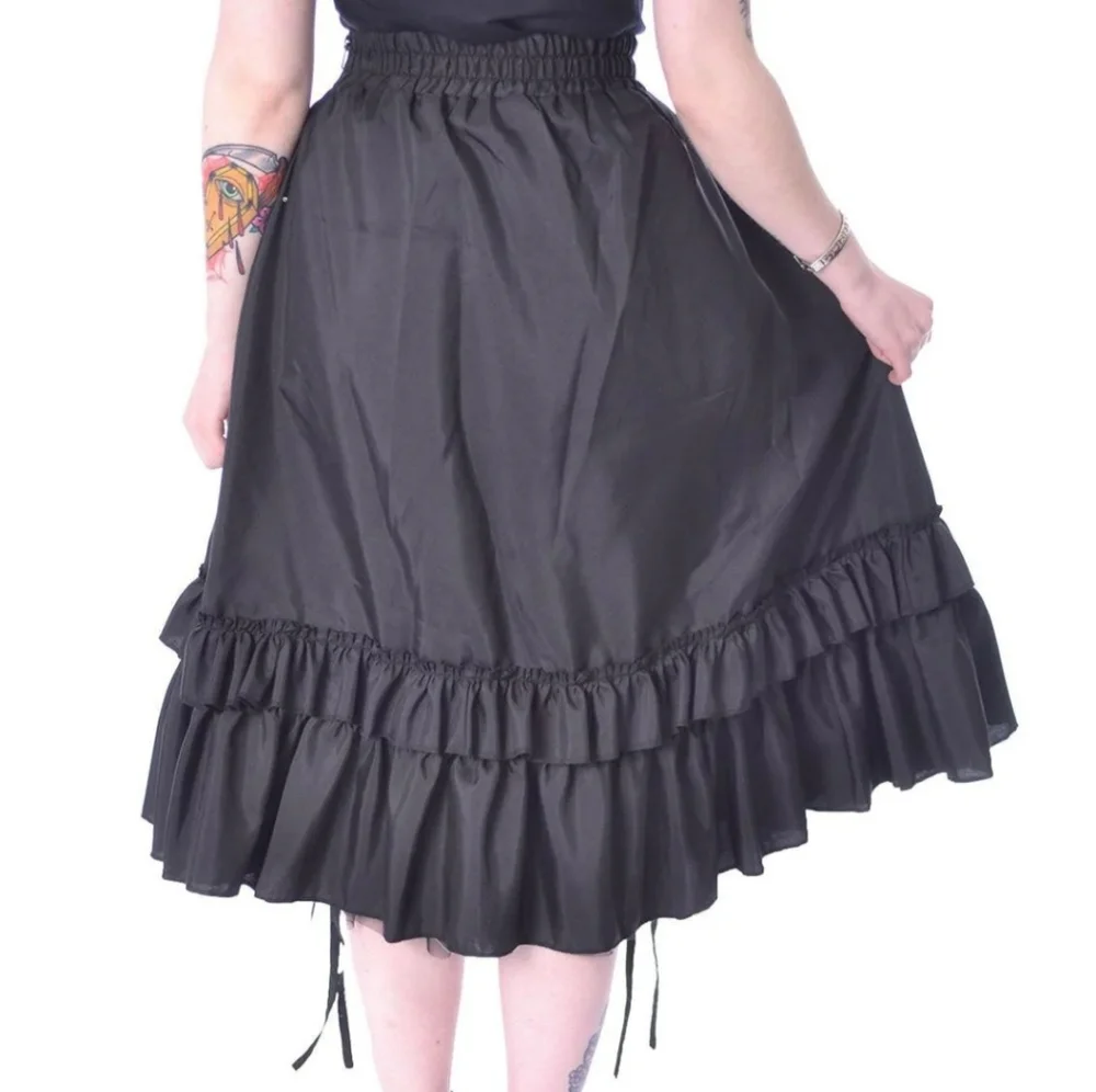 Vampire Freaks Black Ruffled Cassandra Skirt - Picture 15 of 15